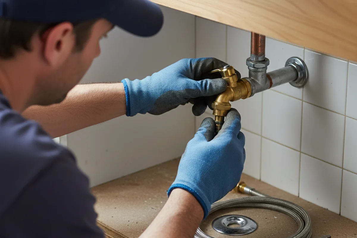 Shutoff valve and fitting work during Faucet and Fixture Repair in Loveland